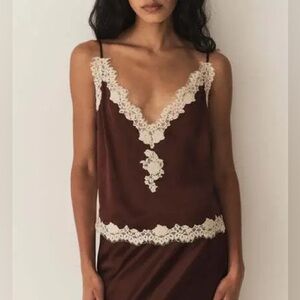 Doen Women’s Keira Lace Trim Camisole Small NWT